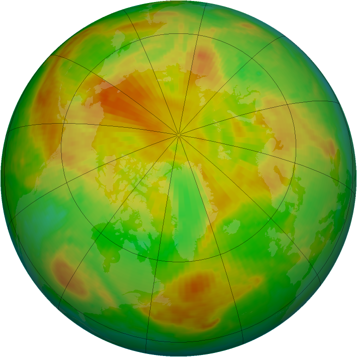 Arctic ozone map for 24 May 2001